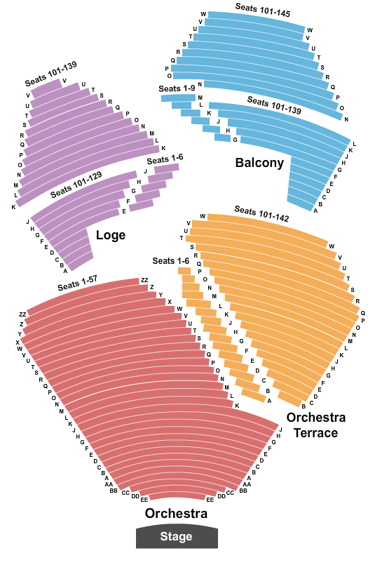 Segerstrom Center For The Arts Waitress Seating Chart